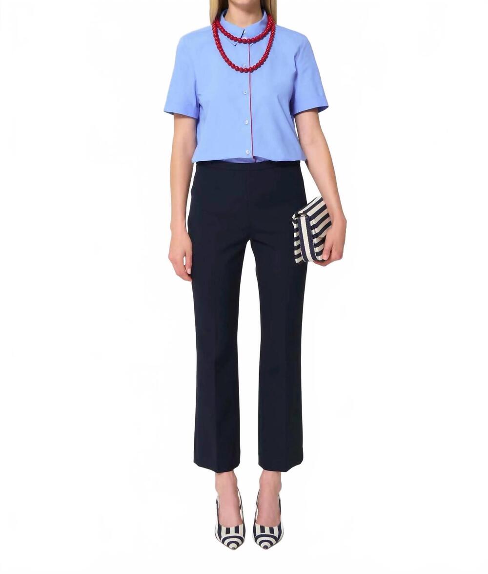 NEW TARA JARMON cassie classic collar shirt in sky blue
